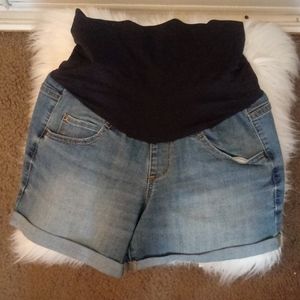 Maternity jean shorts